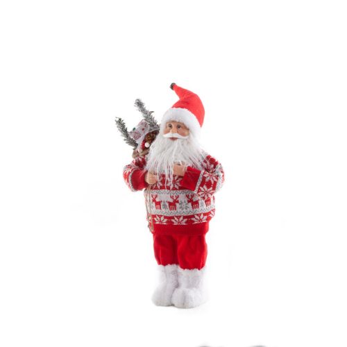 Mikulás figura 72a Piros 45 cm