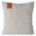 Zsenília párnahuzat feliratos bőr címkével Ezüst 45x45 cm
