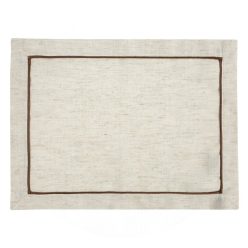   Regina természetes színvilágú barna díszbetétes 4db-os tányér alátét szett Natúr 30x40 cm