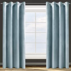 Rosa bársony sötétítő függöny Tengerkék 140x250 cm