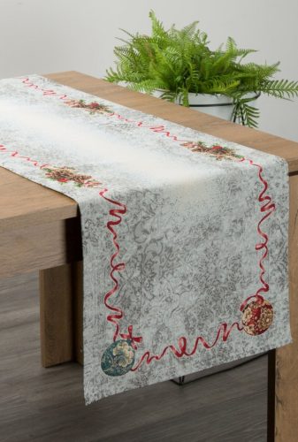 Karácsonyi gobelin asztali futó Szürke 47x140 cm +/-5%