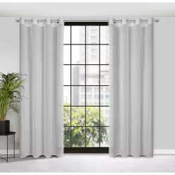   Kejti egyszínű dekor függöny eső mintával Fehér 140x250 cm