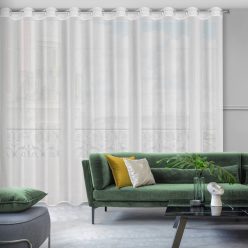  Luna fényes cérnával átszőtt eső hatású függöny Fehér 300x250 cm