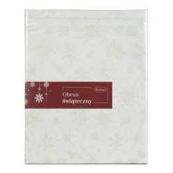   Karácsonyi asztalterítő jacquard anyagból hópehely motívummal Pezsgő 85x85 cm