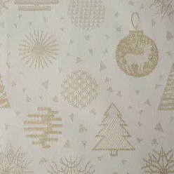   Karácsonyi asztali futó jacquard anyagból karácsonyi motívumokkal Arany 40x140 cm