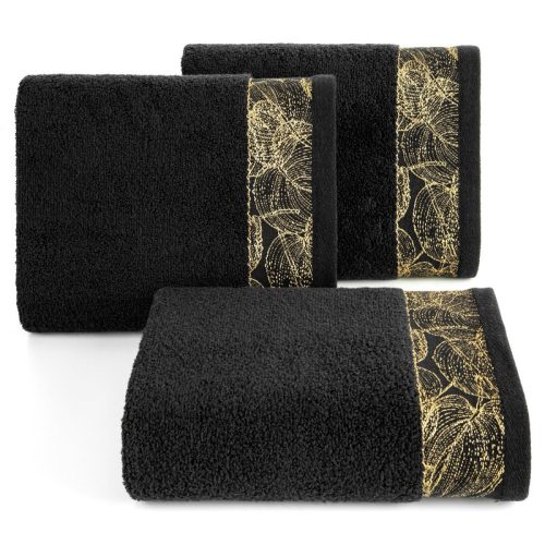 Agis jacquard törölköző Fekete 70x140 cm