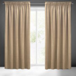   Sibel Pierre Cardin bársony sötétítő függöny Sötét bézs 140x270 cm