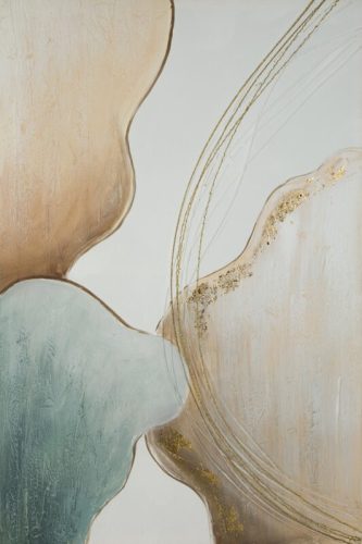 Absztrakt festmény 592 Bézs/türkiz 60x90 cm
