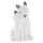 Fehér macska figura Fehér 14x12x22 cm