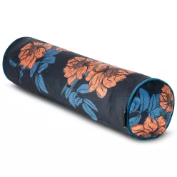   Emma bársony díszpárna Fekete/kék/narancssárga 62x16x16 cm