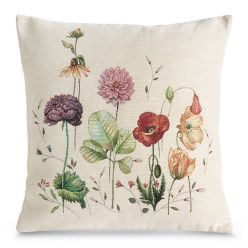   Mezei virágmintás gobelin párnahuzat Krémszín 45x45 cm +/-5%