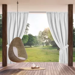   Garden vízálló kerti függöny elkötővel Fehér 155x200 cm