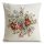 Virágmintás gobelin párnahuzat zsenília fonalból Natúr 45x45 cm +/-5%