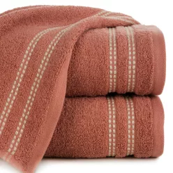 Ally csíkos törölköző Téglavörös 50x90 cm
