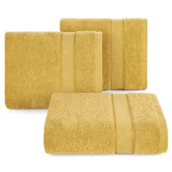 Liana velúr törölköző Mustársárga 70x140 cm