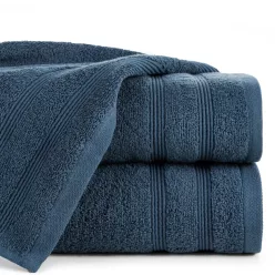   Aline pamut törölköző csíkos szegéllyel Gránátkék 70x140 cm