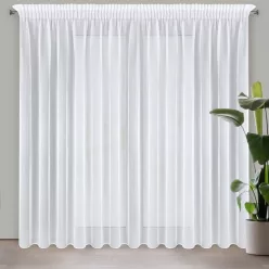   Mirea fényes szállal átszőtt fényáteresztő függöny Fehér 350x270 cm