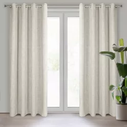 Roma öko stílusú sötétítő függöny Natúr 140x250 cm