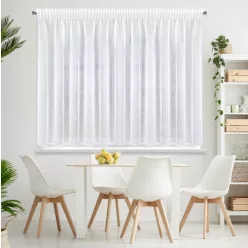   Mirea fényes szállal átszőtt fényáteresztő függöny Fehér 350x150 cm