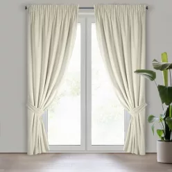   Antara bársony sötétítő függöny megkötővel Krémszín 140x300 cm