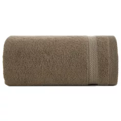 Riki csíkos pamut törölköző Világosbarna 50x90 cm