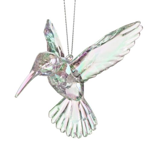 Kolibri karácsonyfadísz Átlátszó 10x9x10 cm