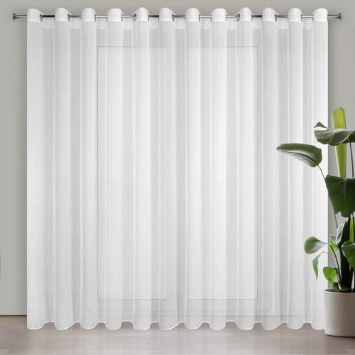 Rebecca fényáteresztő függöny finom esőszerkezettel Fehér 350x250 cm