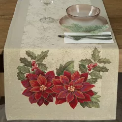   Gobelin karácsonyi asztali futó fényes fonallal Arany 50x110 cm +/-5%