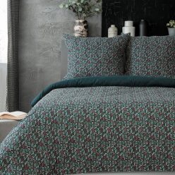   Esprit pamut ágyneműhuzat Palackzöld 200x220 cm - 70x80 cm 2db