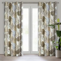 Korfu mintás dekor függöny Barna 140x250 cm