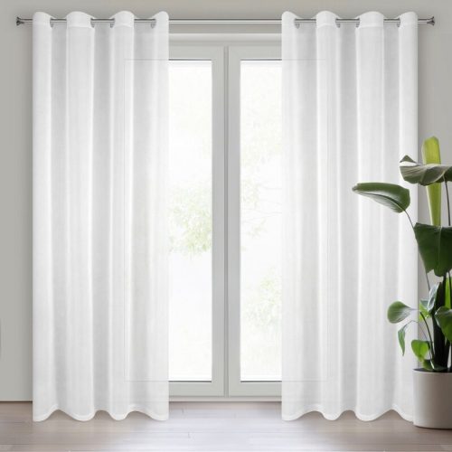 Lucy fényáteresztő függöny voile anyagból Fehér 140x250 cm