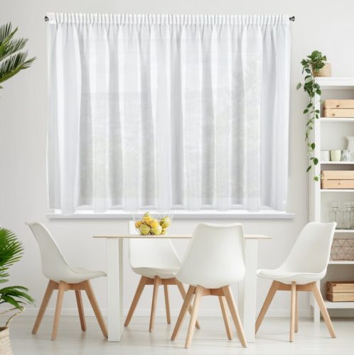 Lucy fényáteresztő függöny voile anyagból Fehér 300x160 cm