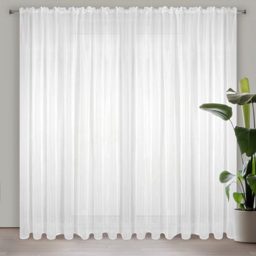 Lucy fényáteresztő függöny voile anyagból Fehér 400x270 cm