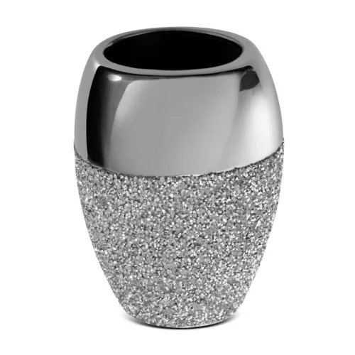 Palmera kerámia váza Ezüst 14x9x20 cm