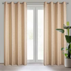 Evi mintás dekor függöny Bézs 140x250 cm