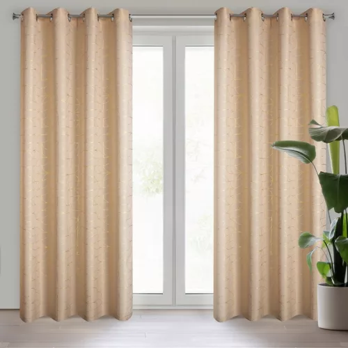 Evi mintás dekor függöny Bézs 140x250 cm