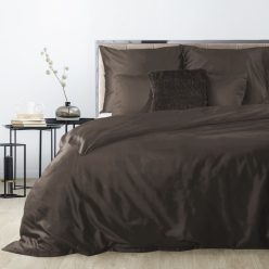   Nova3 pamut-szatén ágyneműhuzat Sötétbarna 220x200 cm - 70x80 cm 2db