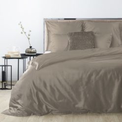   Nova3 pamut-szatén ágyneműhuzat Kávé 160x200 cm - 70x80 cm 2db