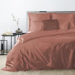  Nova3 pamut-szatén ágyneműhuzat Marsala 140x200 cm - 70x80 cm 1db
