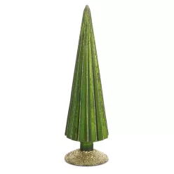 Üveg karácsonyi díszfigura sz164 Zöld 9x32 cm