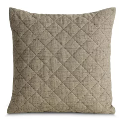   Len1 vászon szerkezetű préselt mintás párnahuzat Sötét bézs 45x45 cm