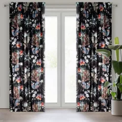 Alani bársony sötétítő függöny Fekete 140x270 cm