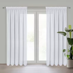   Arleta függöny finom fényű sifon szövetből Fehér 135x270 cm