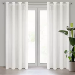   Rebecca fényáteresztő függöny finom esőszerkezettel Krémszín 140x250 cm
