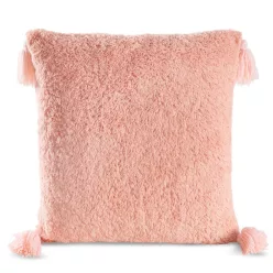   Elda rojtos szőrme hatású párnahuzat Púder rózsaszín 45x45 cm
