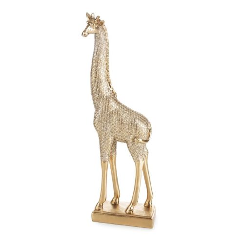 Haris zsiráf műgyanta figura Arany 13x8x36 cm