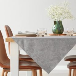   Isla banánlevél mintás jacquard asztalterítő Ezüst 85x85 cm