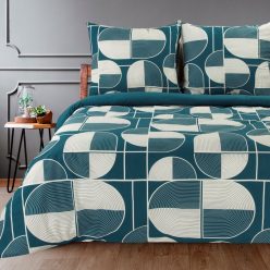   Ella09 pamut ágyneműhuzat Sötétkék 220x200 cm - 70x80 cm 2db