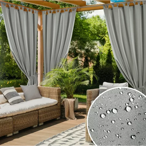 Garden vízálló kerti függöny elkötővel Ezüst 155x260 cm