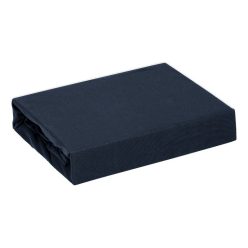   Adela jersey pamut gumis lepedő Indigókék 90x200 cm +25 cm
